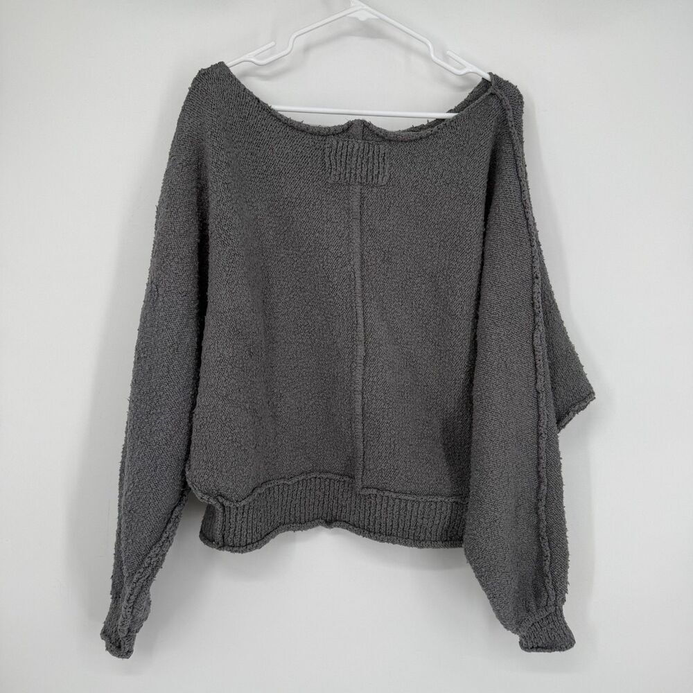 We The Free Free People Drifting Pullover Sweatshirt Oversized Comfy Gray Sz XS - Picture 3 of 10
